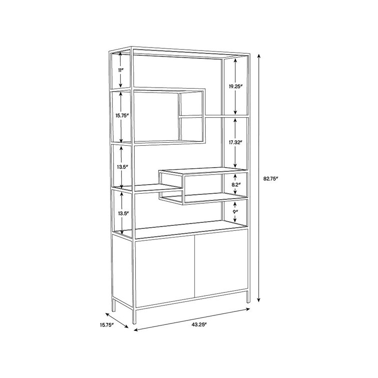 Sunpan Modern Stamos Etagere Bookcase Perigold